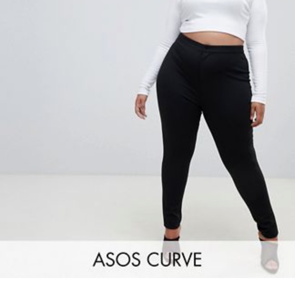 ASOS curve black skinny stretch pants